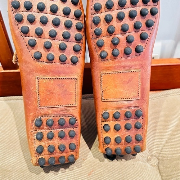 Saks Fifth Ave Mens Leather Driving Loafers. - Picture 5 of 14